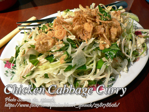 chicken cabbage curry