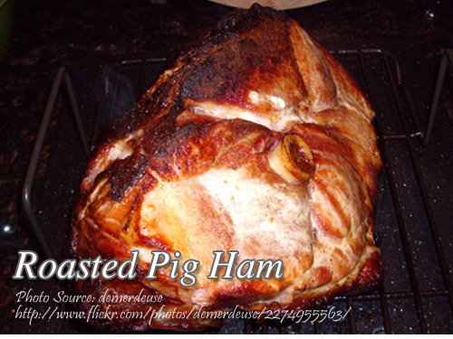 roasted pig ham