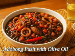 Adobong Pusit with Olive Oil Pin It!