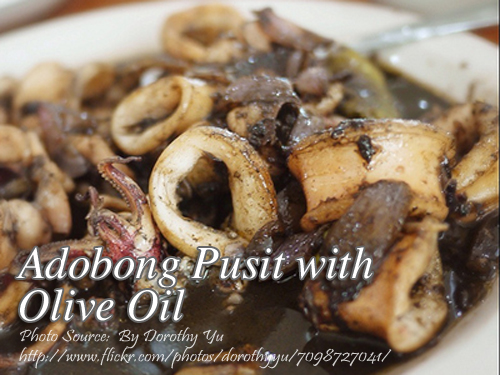 Adobong Pusit with Olive Oil