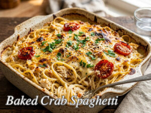 Baked Crab Spaghetti Baked Crab Spaghetti Pin It!