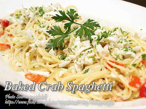 Baked Crab with Spaghetti