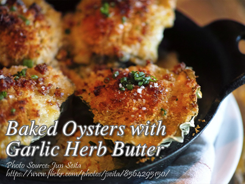 Baked Oysters with Garlic Herb Butter