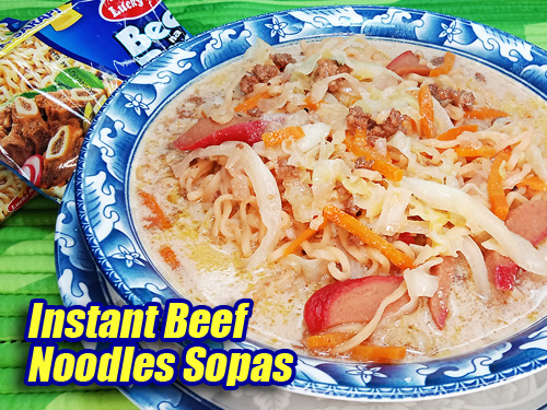 Instant Beef Noodles Sopas Pin It!