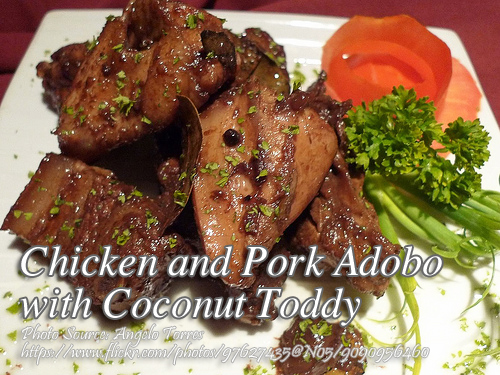 Chicken and Pork Adobo with Coconut Toddy