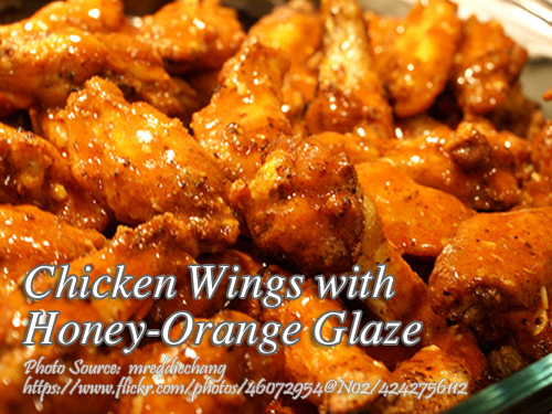 Chicken Wings with Honey Orange Glaze