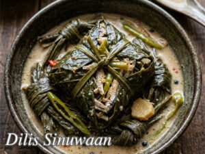 Dilis Sinuwaan (Anchovies in Coconut Milk) Dilis Sinuwaan Pin It!