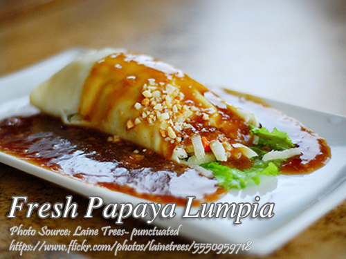 Fresh Papaya Lumpia