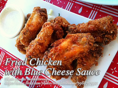 Fried Chicken with Blue Cheese Sauce