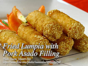 Fried Lumpia with Asado Filling