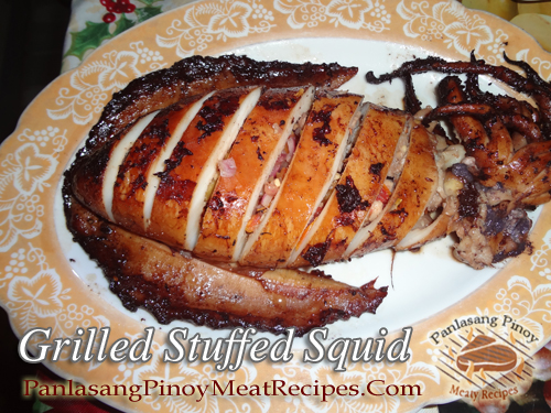 Grilled Stuffed Squid Recipe Panlasang Pinoy Meaty Recipes