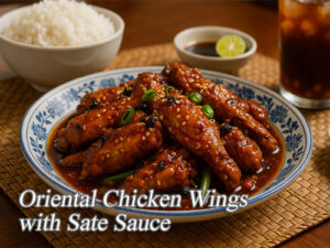 Oriental Chicken Wings with Sate Sauce Pin It!