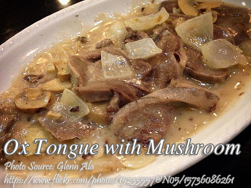 Ox Tongue with Mushrooms
