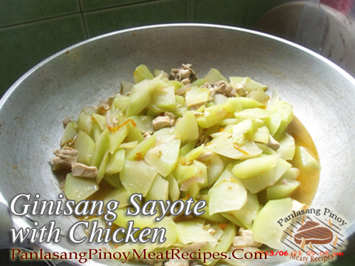 Ginisang Sayote with Chicken