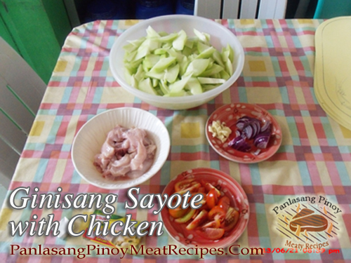 Ginisang Sayote with Chicken