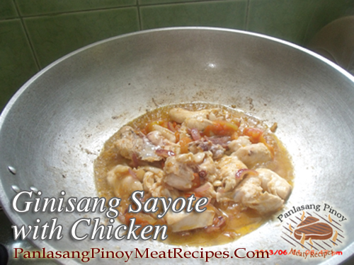 Ginisang Sayote with Chicken