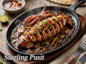 Sizzling Pusit (Sizzling Squid) Sizzling Squid Pin It!