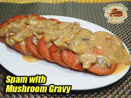 Spam with Mushroom Gravy Pin It!