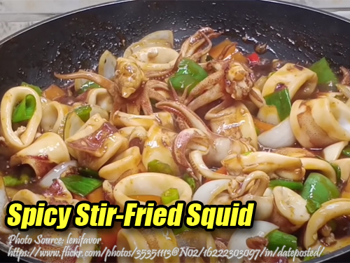 Spicy Stir-Fried Squid Pin It!