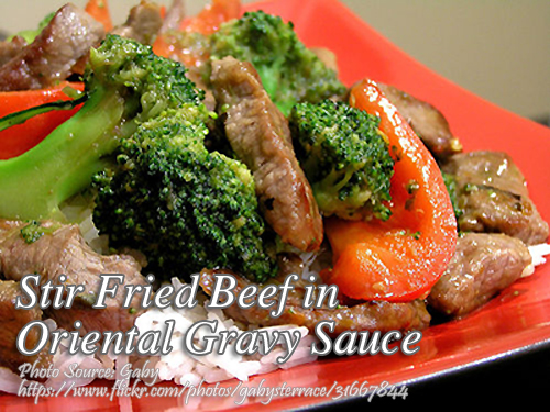 Stir Fried Beef Oriental Gravy