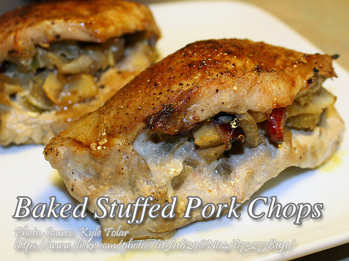 Baked Stuffed Pork Chops