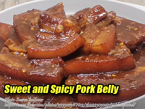 Sweet and Spicy Pork Belly Pin It!
