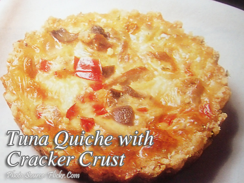 Tuna Quiche with Cracker Crust